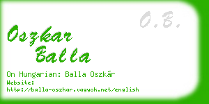 oszkar balla business card